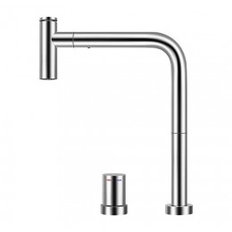 Crauf Batarya Lusso 4030 Spiralli Mutfak Bataryası - Modern L Tipi Tasarım - Platinum Satin (İnox)