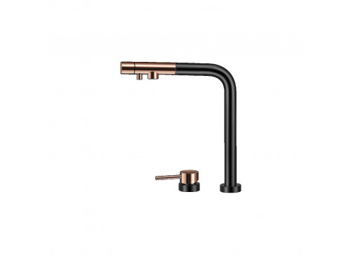 Crauf Batarya Ocean 4075 Asansörlü Arıtmalı Mutfak Bataryası - Spiralli 3'ü 1 Arada - Royal Bronze (Bakır)