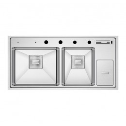 Crauf Evye Lusso Grand Duo | 100cm - Platinum Satin (İnox)