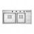 Crauf Evye Lusso Grand Duo | 100cm - Platinum Satin (İnox)