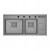 Crauf Evye Lusso Grand Duo | 100cm - Velvet Grey (Mat Gri)