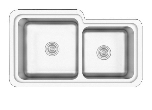 Crauf Evye Lavello Duo | 78cm - Matte Satin (Mat İnox) Crauf Evye Lavello Duo | 78cm - Matte Satin (Mat İnox)