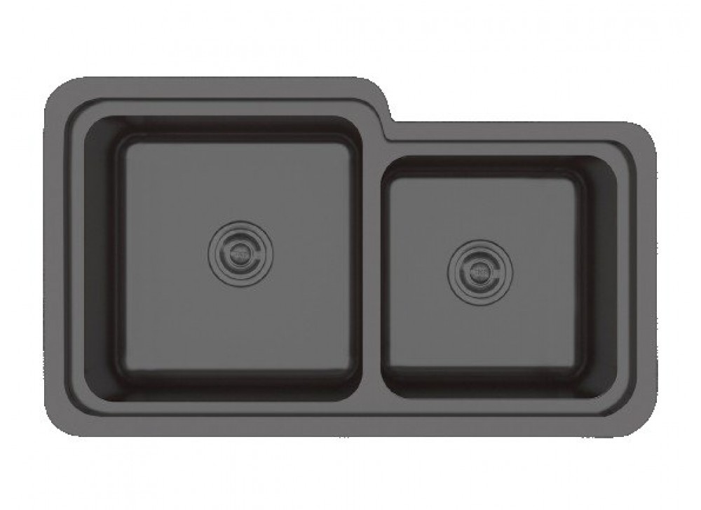 Crauf Evye Lavello Duo | 78cm - Dark Graphite (Füme) Crauf Evye Lavello Duo | 78cm - Dark Graphite (Füme)