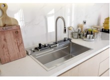 GLgeneral Fonksiyonel Şelale Premium Mutfak Evyesi - Dijital Ekranlı ve Piyano Tuşlu - Silver GLgeneral Fonksiyonel Şelale Premium Mutfak Evyesi - Dijital Ekranlı ve Piyano Tuşlu - Silver