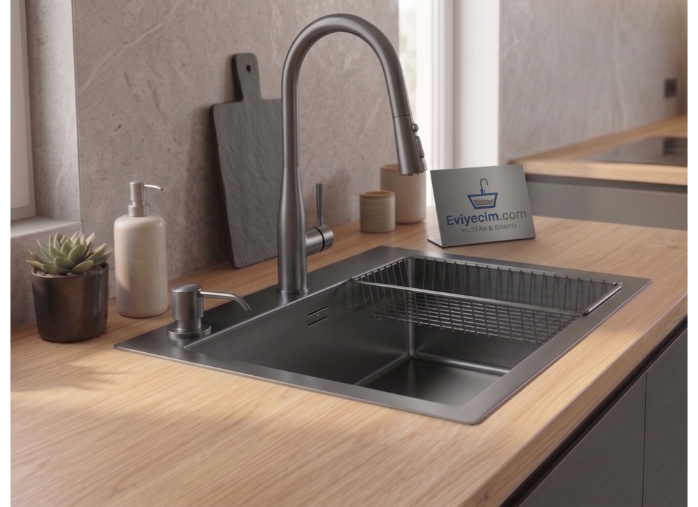 GLgeneral SAGAX 55 50X55 ÇELİK EVYE - Antrasit GLgeneral SAGAX 55 50X55 ÇELİK EVYE - Antrasit