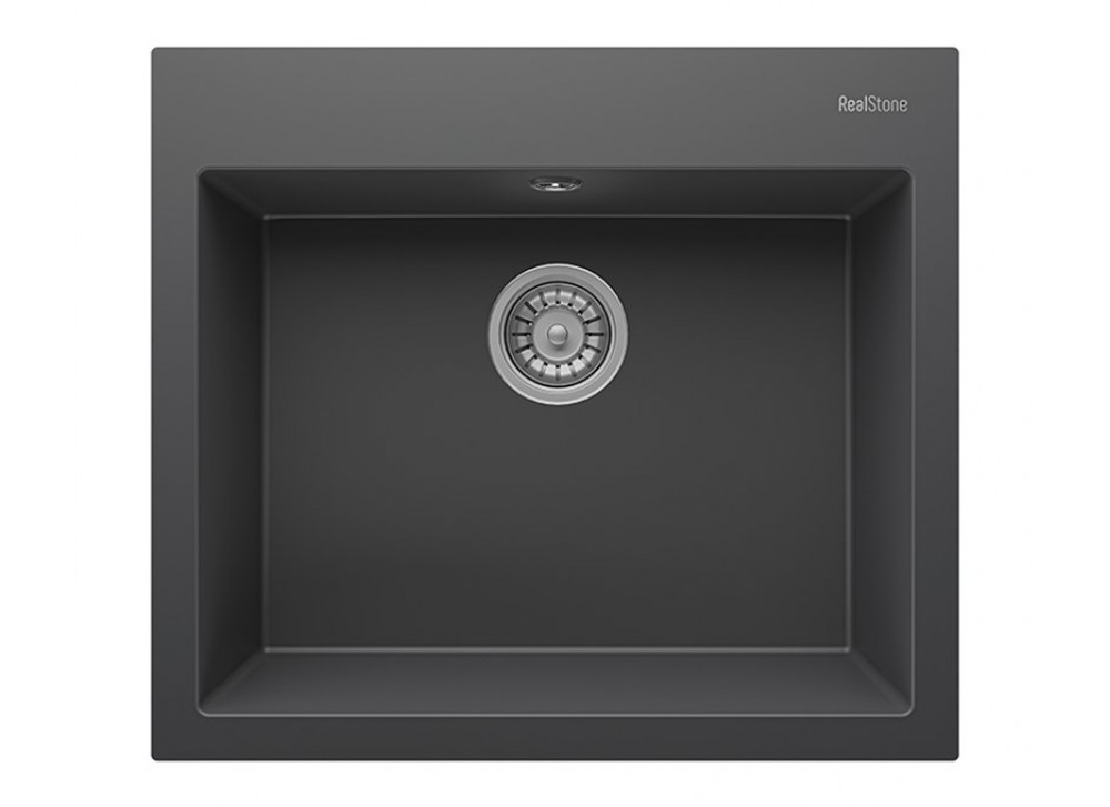 RealStone Didyma 60 K002 Granit Evye 600x530 mm Tek Göz Mutfak Evyesi - RealStone K002 Didyma 60 Antrasit RealStone Didyma 60 K002 Granit Evye 600x530 mm Tek Göz Mutfak Evyesi - RealStone K002 Didyma 60 Antrasit