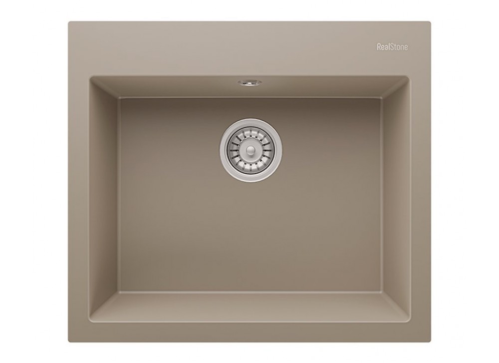 RealStone Didyma 60 K002 Granit Evye 600x530 mm Tek Göz Mutfak Evyesi - RealStone K002 Didyma 60 Cappicino RealStone Didyma 60 K002 Granit Evye 600x530 mm Tek Göz Mutfak Evyesi - RealStone K002 Didyma 60 Cappicino