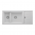 100x46 cm Beyaz Granit Mutfak Evyesi RealStone Artemis P024