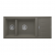 100x46 cm Gri Granit Mutfak Evyesi RealStone Artemis P024