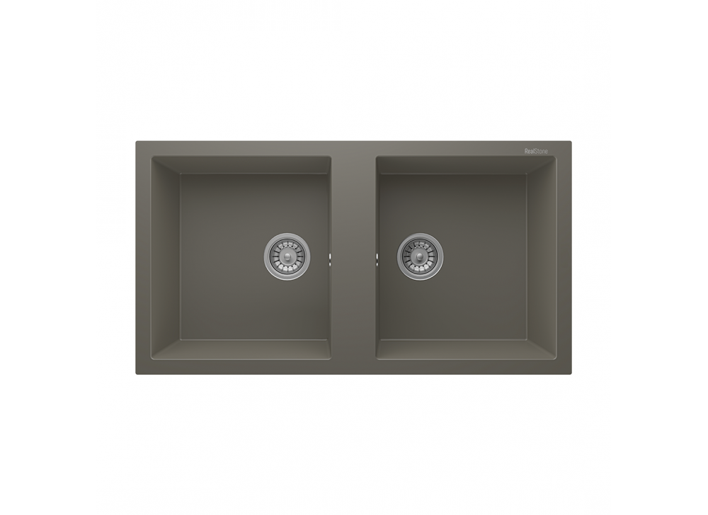 RealStone Nemrut 97 P019 Granit Evye 970x520 mm Çift Göz Damlalıksız Mutfak Evyesi - Realston p019 Nemrut Gri RealStone Nemrut 97 P019 Granit Evye 970x520 mm Çift Göz Damlalıksız Mutfak Evyesi - Realston p019 Nemrut Gri