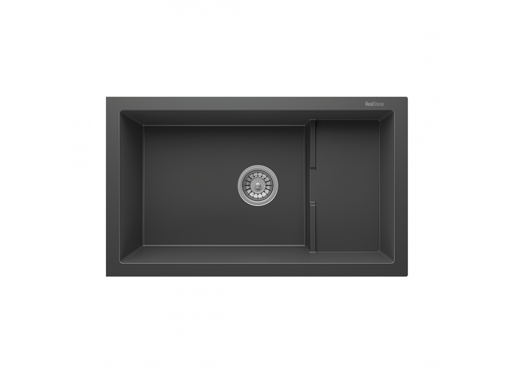 RealStone Patara P017 Granit Evye 770x460 mm Tek Göz Mutfak Evyesi - RealStone P017 Patara Antrasit RealStone Patara P017 Granit Evye 770x460 mm Tek Göz Mutfak Evyesi - RealStone P017 Patara Antrasit