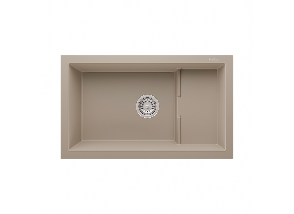 RealStone Patara P017 Granit Evye 770x460 mm Tek Göz Mutfak Evyesi - RealStone P017 Patara Cappicino RealStone Patara P017 Granit Evye 770x460 mm Tek Göz Mutfak Evyesi - RealStone P017 Patara Cappicino