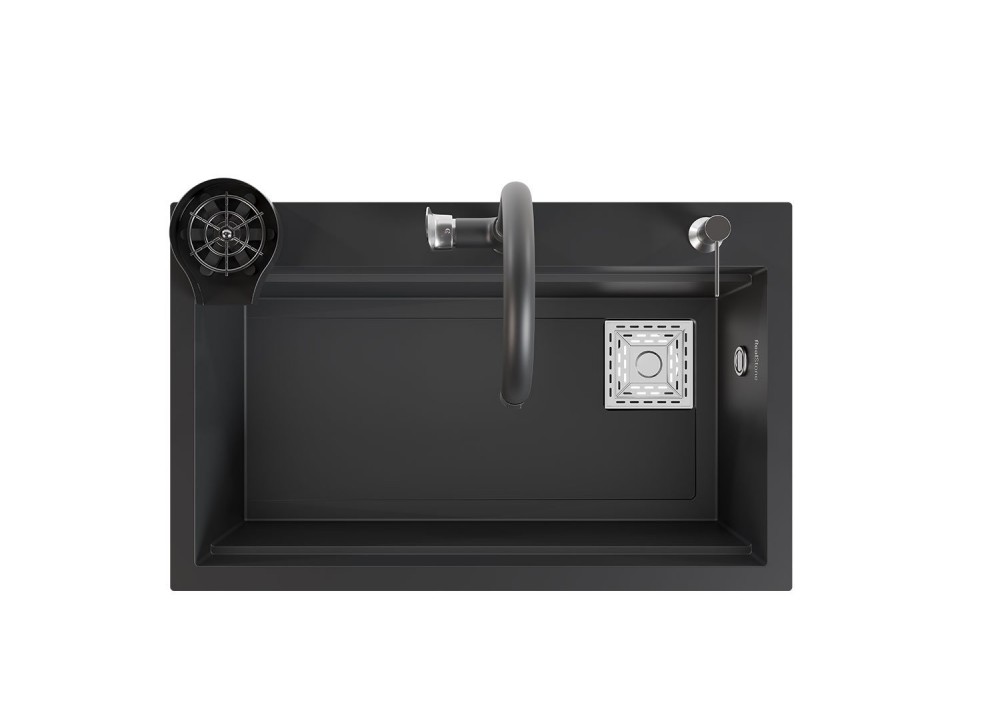 Realstone Hermes Akıllı Eviye - Şelale Akışlı ve Bardak Yıkamalı - Realstone Hermes Akıllı Eviye Antrasit Realstone Hermes Akıllı Eviye - Şelale Akışlı ve Bardak Yıkamalı - Realstone Hermes Akıllı Eviye Antrasit