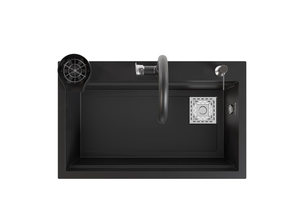 Realstone Hermes Akıllı Eviye - Şelale Akışlı ve Bardak Yıkamalı - Realstone Hermes Akıllı Eviye Siyah Realstone Hermes Akıllı Eviye - Şelale Akışlı ve Bardak Yıkamalı - Realstone Hermes Akıllı Eviye Siyah
