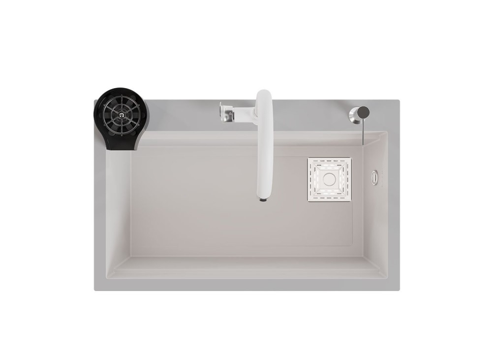 Realstone Hermes Akıllı Eviye - Şelale Akışlı ve Bardak Yıkamalı - Realstone Hermes Akıllı Eviye Beyaz Realstone Hermes Akıllı Eviye - Şelale Akışlı ve Bardak Yıkamalı - Realstone Hermes Akıllı Eviye Beyaz