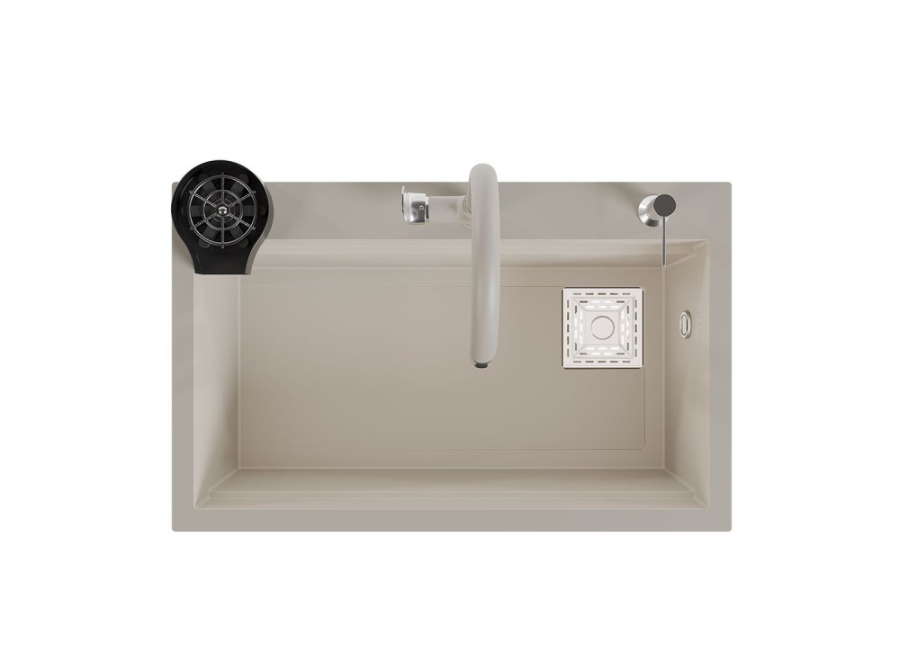 Realstone Hermes Akıllı Eviye - Şelale Akışlı ve Bardak Yıkamalı - Realstone Hermes Akıllı Eviye Krem Realstone Hermes Akıllı Eviye - Şelale Akışlı ve Bardak Yıkamalı - Realstone Hermes Akıllı Eviye Krem