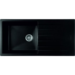 Stonza Delta XL Granit Evye - 100x50 cm Damlalıklı Premium Mutfak Eviyesi - Stonza Delta Siyah