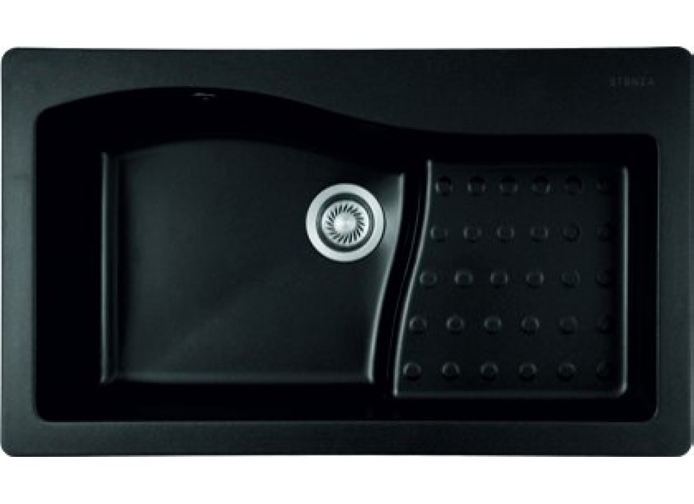 Stonza Volvo Granit Evye - 86x51 cm Damlalıklı, Özgün Tasarımlı Mutfak Eviyesi - Stonza Volvo Siyah Stonza Volvo Granit Evye - 86x51 cm Damlalıklı, Özgün Tasarımlı Mutfak Eviyesi - Stonza Volvo Siyah