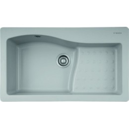 Stonza Volvo Granit Evye - 86x51 cm Damlalıklı, Özgün Tasarımlı Mutfak Eviyesi - Stonza Volvo Gri