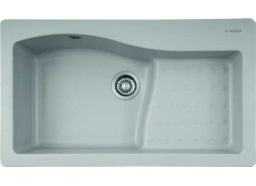 Stonza Volvo Granit Evye - 86x51 cm Damlalıklı, Özgün Tasarımlı Mutfak Eviyesi - Stonza Volvo Gri