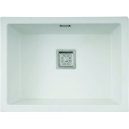 Stonza Onexy 60 Granit Evye - 60x45 cm Kare Giderli Modern Tek Hazne - Stonza Onexy Beyaz