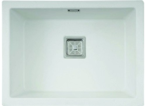 Stonza Onexy 60 Granit Evye - 60x45 cm Kare Giderli Modern Tek Hazne - Stonza Onexy Beyaz