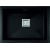 Stonza Onexy 60 Granit Evye - 60x45 cm Kare Giderli Modern Tek Hazne - Stonza Onexy Siyah