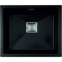 Stonza Arena Granit Evye - 53x46 cm Modern Tek Hazne (3 Farklı Montaj) - Stonza Arena Siyah
