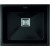Stonza Arena Granit Evye - 53x46 cm Modern Tek Hazne (3 Farklı Montaj) - Stonza Arena Siyah