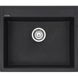 GL General Vista 50x60 Granit Eviye - Tek Gözlü Tezgah Üstü - Gl general granit evye Siyah