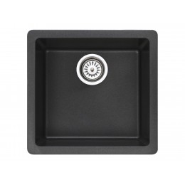 GL General Nexus Granit Eviye 40x45 cm - Küçük Mutfak ve Ofis Tipi - Gl general granit evye Siyah