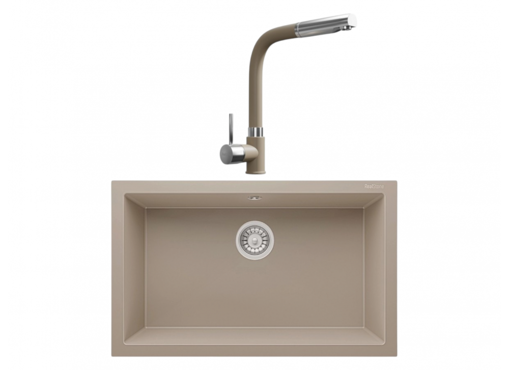 Realstone Gordion 77 & Sümela Spiralli Batarya Premium Mutfak Seti - Cappuccino Realstone Gordion 77 & Sümela Spiralli Batarya Premium Mutfak Seti - Cappuccino