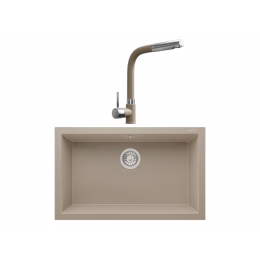 Realstone Gordion 77 &amp; Sümela Spiralli Batarya Premium Mutfak Seti - Cappuccino