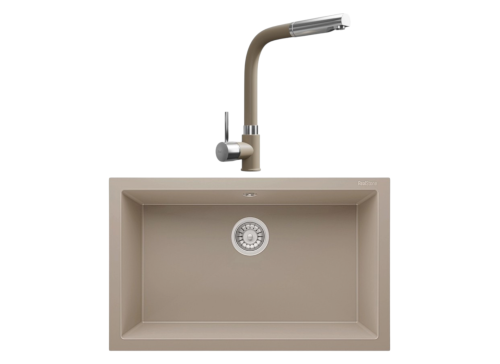 Realstone Gordion 77 & Sümela Spiralli Batarya Premium Mutfak Seti - Cappuccino Realstone Gordion 77 & Sümela Spiralli Batarya Premium Mutfak Seti - Cappuccino