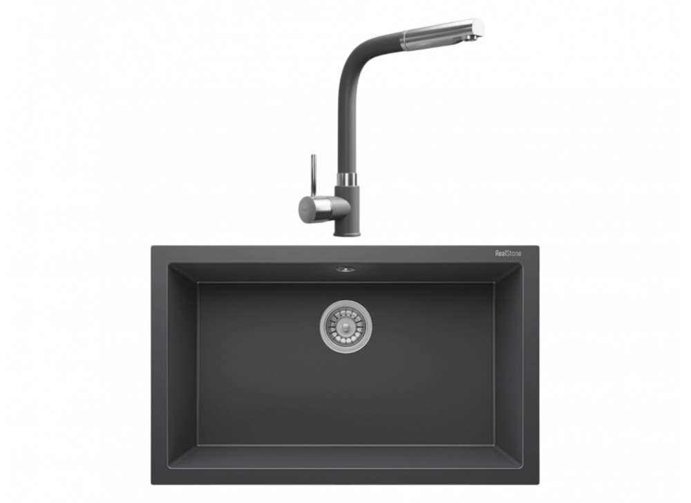 Realstone Gordion 77 & Sümela Spiralli Batarya Premium Mutfak Seti - Antrasit Realstone Gordion 77 & Sümela Spiralli Batarya Premium Mutfak Seti - Antrasit