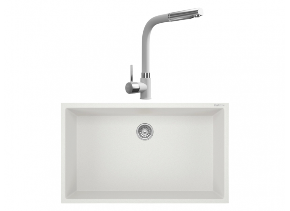Realstone Gordion 77 & Sümela Spiralli Batarya Premium Mutfak Seti - Beyaz Realstone Gordion 77 & Sümela Spiralli Batarya Premium Mutfak Seti - Beyaz