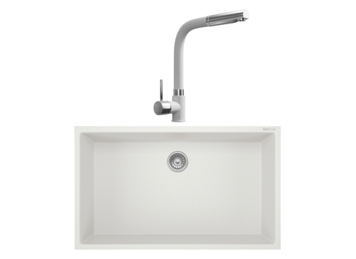 Realstone Gordion 77 & Sümela Spiralli Batarya Premium Mutfak Seti - Beyaz Realstone Gordion 77 & Sümela Spiralli Batarya Premium Mutfak Seti - Beyaz