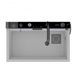 RealStone Victoria Set A02 Beyaz Akıllı Granit Mutfak Evyesi 75,5 x 47 cm