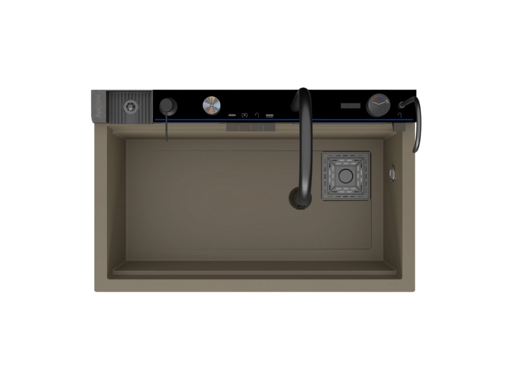 RealStone Victoria Set A02 Cappuccino Akıllı Granit Mutfak Evyesi 75,5 x 47 cm RealStone Victoria Set A02 Cappuccino Akıllı Granit Mutfak Evyesi 75,5 x 47 cm