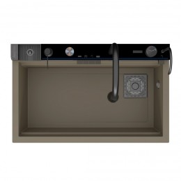 RealStone Victoria Set A02 Cappuccino Akıllı Granit Mutfak Evyesi 75,5 x 47 cm